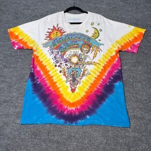 Grateful Dead Summer Tour 92 T-Shirt Mens XL Rainbow Liquid Blue Tie Dye Graphic